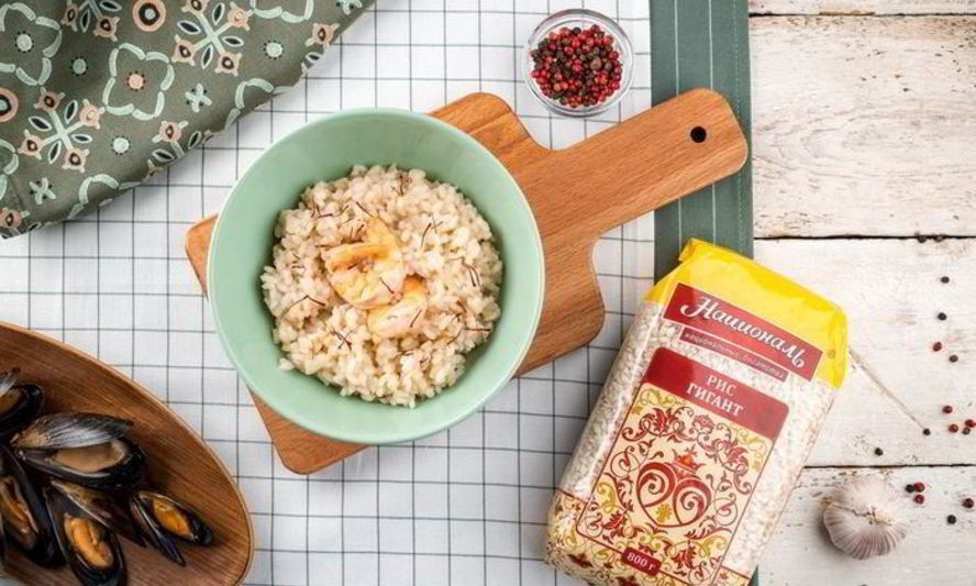 Рецепт ризотто с креветками и мидиями
