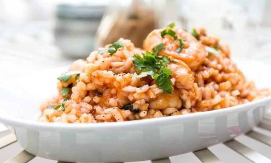 Рецепт ризотто с креветками и сыром фета