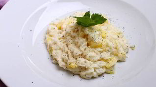 Ризотто с курицей и ананасом