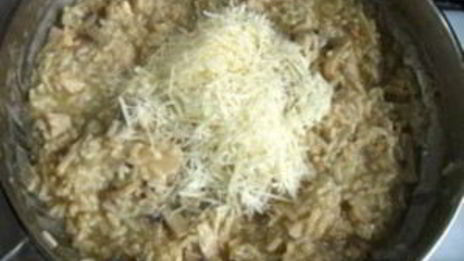 ризотто с курицей и грибами