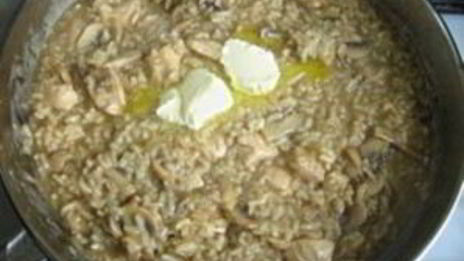 ризотто с курицей и грибами