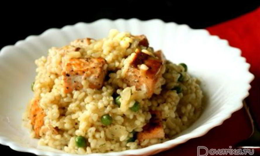 Рецепт ризотто с лососем