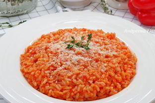 Ризотто с печеным болгарским перцем