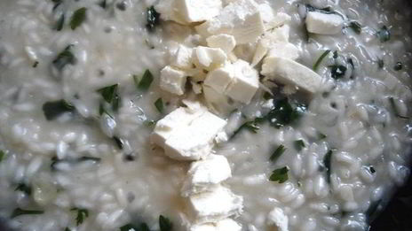 ризотто с петрушкой и фетой