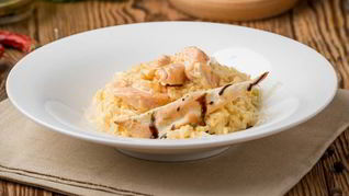 Ризотто с семгой