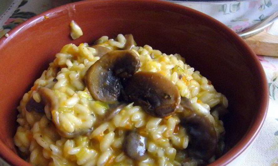 Рецепт ризотто с шампиньонами и овощами