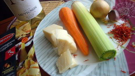 ризотто с шампиньонами и овощами