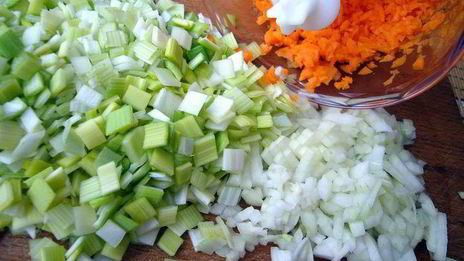 ризотто с шампиньонами и овощами