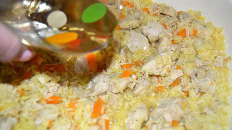 ризотто с тыквой и индейкой