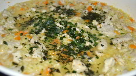 ризотто с тыквой и индейкой