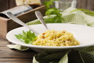 Ризотто с ветчиной и цукини