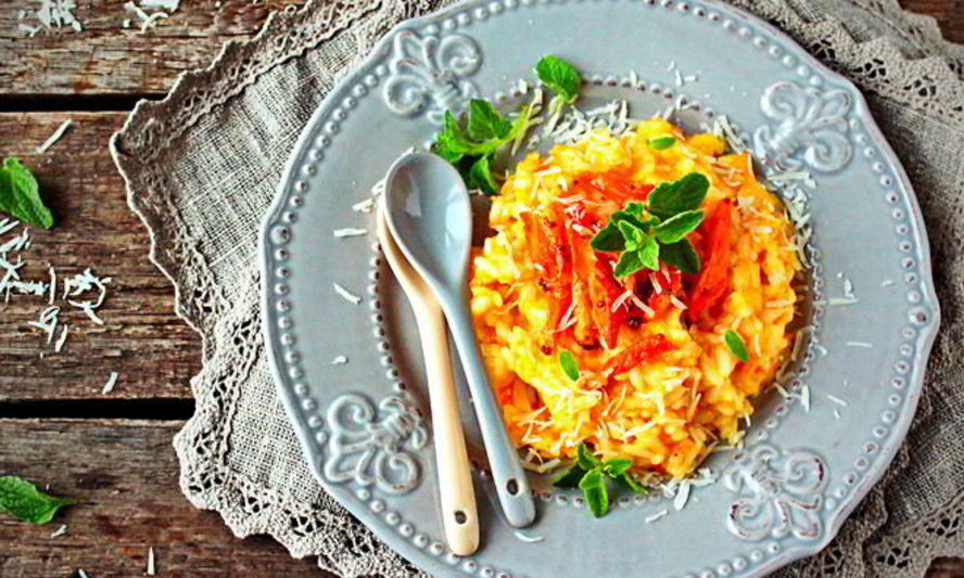 Рецепт ризотто с запеченной морковью