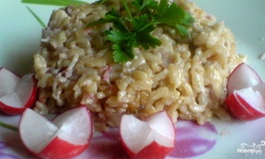 Рецепт ризотто весеннего с редисом