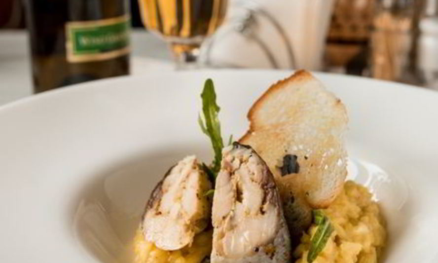 Рецепт рулетиков из дорады с шафрановым ризотто