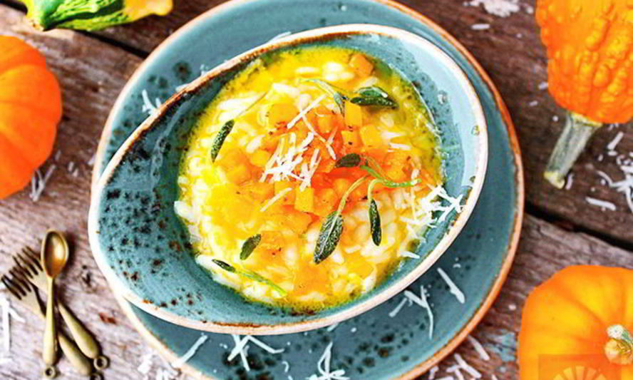 Рецепт тыквенного ризотто с шалфеем