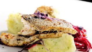 Филе судака — гриль с картошкой