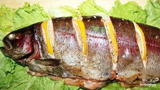 Форель радужная в фольге