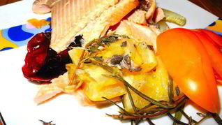 Форель с фенхелем и солеными лимонами