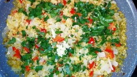 горбуша, фаршированная булгуром