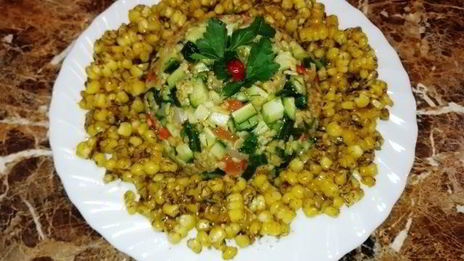 горбуша, фаршированная булгуром