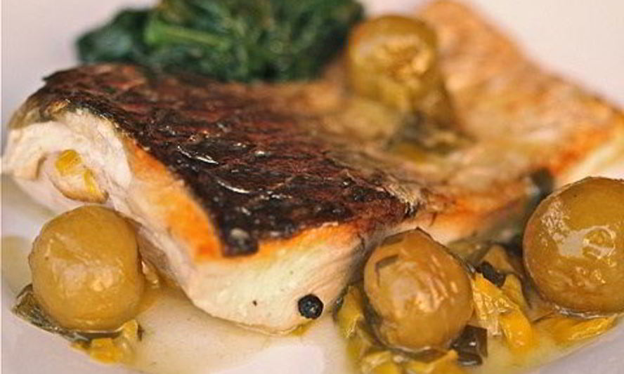 Рецепт кефали со шпинатом