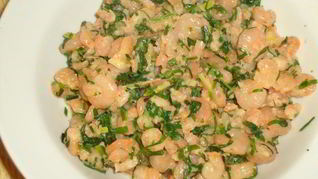 Креветки в сливочно чесночном соусе