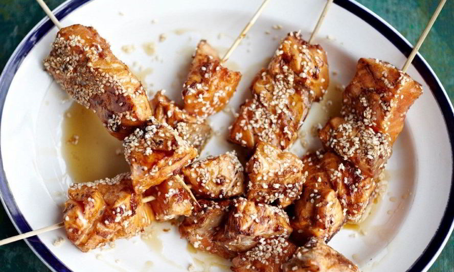 Рецепт лосося-терияки в кунжуте