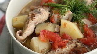 Плотва с картофелем