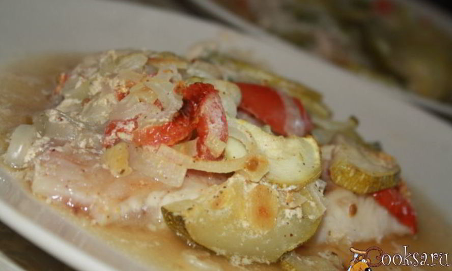 Рецепт рыбы с летними овощами в пергаменте