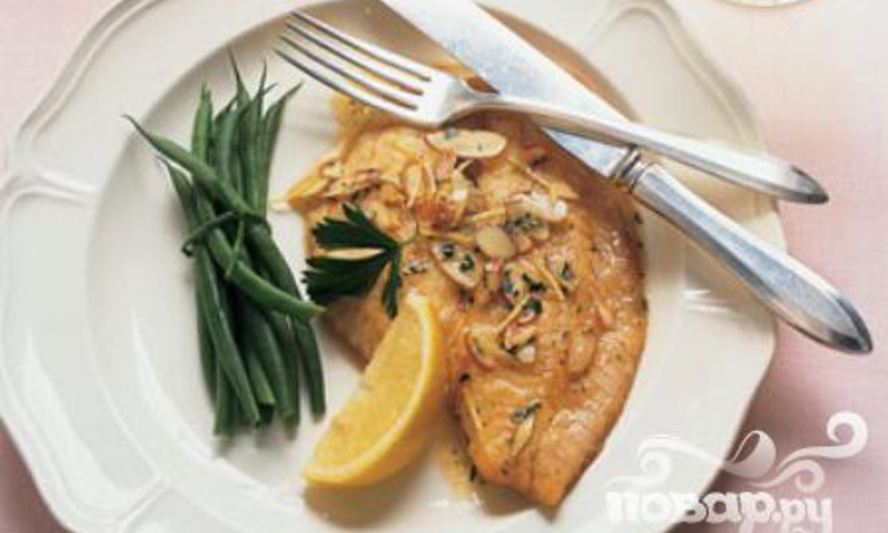 Рецепт рыбы с лимоном и миндалем