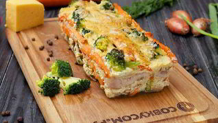 Рыба с овощами в сырном соусе