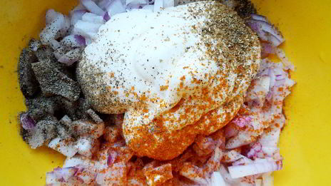 щука под майонезом