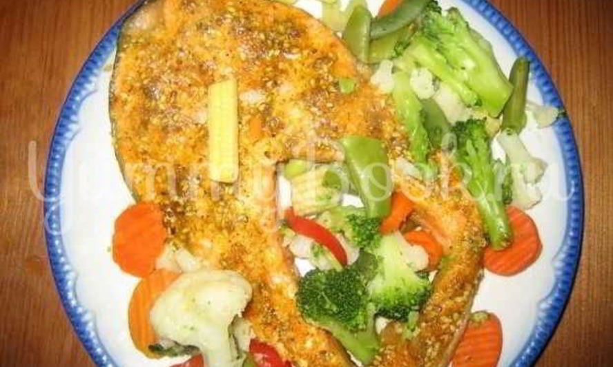 Рецепт семги жареной с гарниром