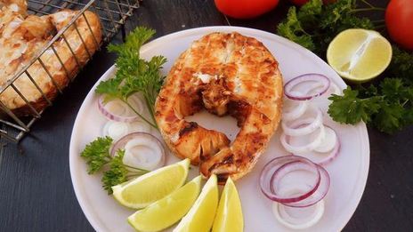 судак на гриле