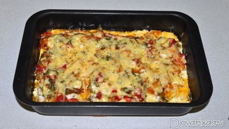 судак в духовке с соусом и сыром