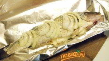 судак в духовке, запеченный в фольге