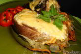 Толстолобик запеченный с овощами и сыром