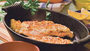 Запеченная рыба с рисом