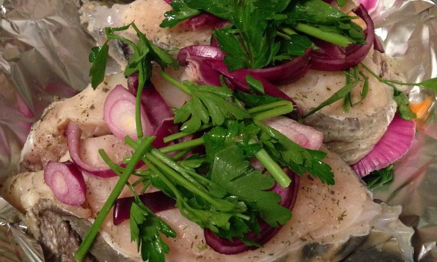 Рецепт зубатки, запеченной с овощами