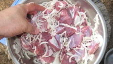 быстрый шашлык из свинины