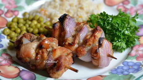 маринованный куриный шашлык