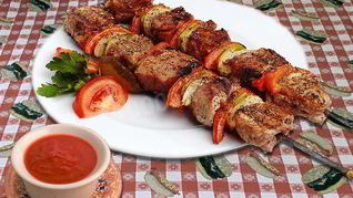 Мягкий шашлык с вином из свинины