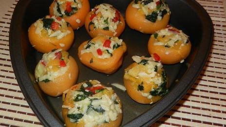 шашлычок с запечеными фаршированными репками