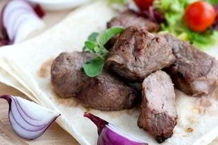 Шашлык из баранины с киви