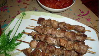 Шашлык из баранины в духовке