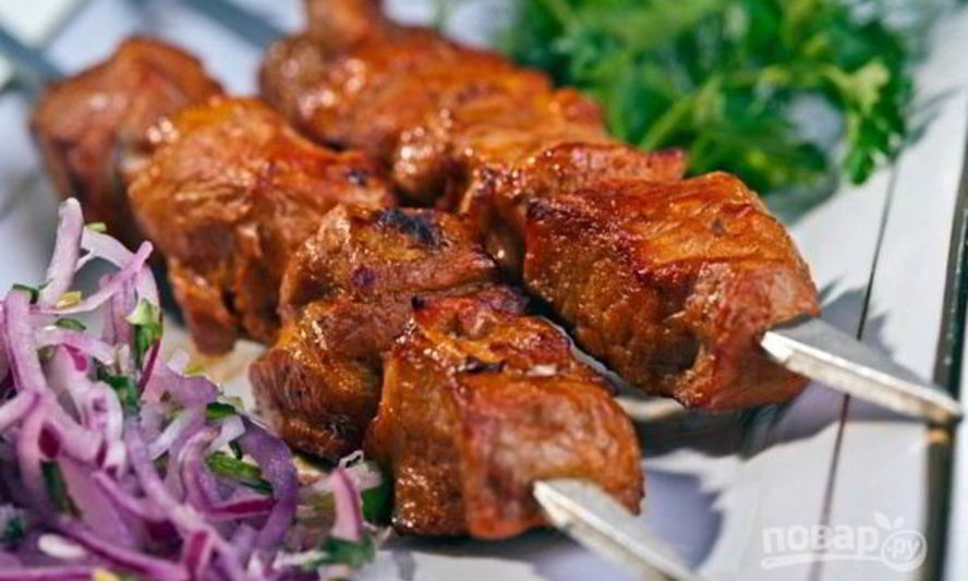 Рецепт шашлыка из говядины с лимоном
