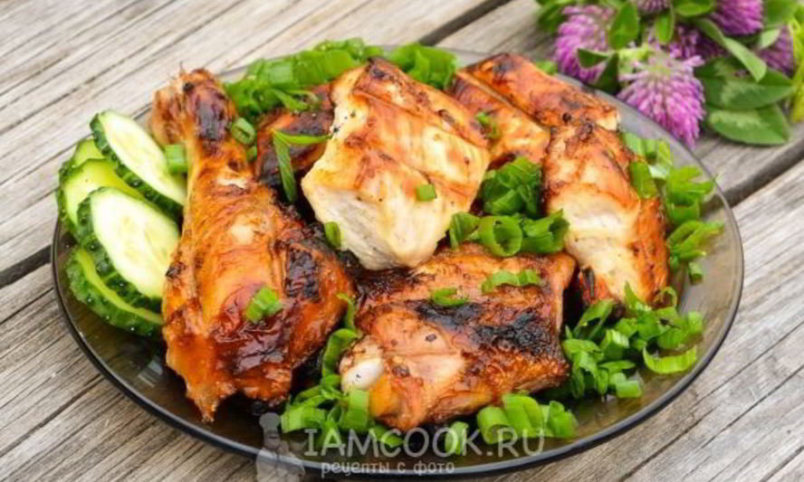 Рецепт шашлыка из курицы с уксусом и луком