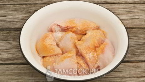 шашлык из курицы с уксусом и луком