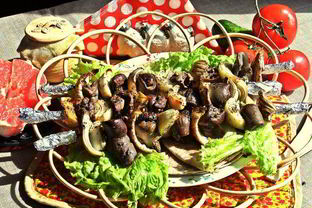 Шашлык из печенки с луком и фенхелем