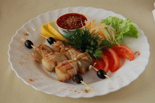 Шашлык из судака в вине